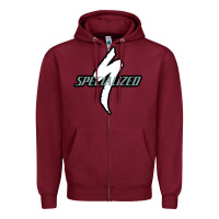 Burgundy Specialized Bikes Bicycle Zipper Hoodie - linhVisuals