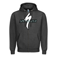 Charcoal Heather Specialized Bikes Bicycle Zipper Hoodie - linhVisuals