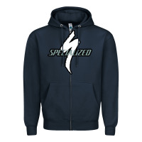 Navy Specialized Bikes Bicycle Zipper Hoodie - linhVisuals