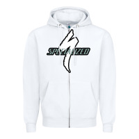 White Specialized Bikes Bicycle Zipper Hoodie - linhVisuals
