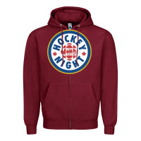 Burgundy hockey night in canada 1 Zipper Hoodie - linhVisuals