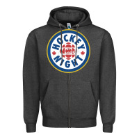 Charcoal Heather hockey night in canada 1 Zipper Hoodie - linhVisuals