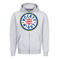 Heather Grey hockey night in canada 1 Zipper Hoodie - linhVisuals