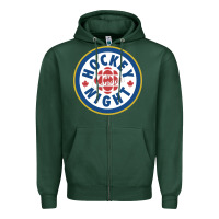Sports Green hockey night in canada 1 Zipper Hoodie - linhVisuals