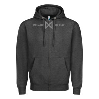 Charcoal Heather monarch eyes only Zipper Hoodie - linhVisuals