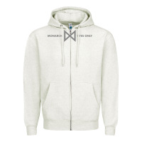 Oatmeal Heather monarch eyes only Zipper Hoodie - linhVisuals