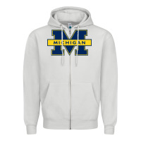 Dove Grey michigan Zipper Hoodie - linhVisuals