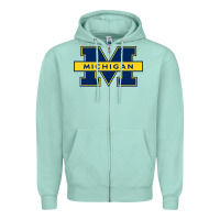 Seafoam michigan Zipper Hoodie - linhVisuals