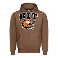 Chestnut tiger Zipper Hoodie - linhVisuals