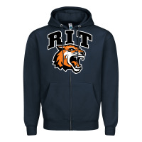 Navy tiger Zipper Hoodie - linhVisuals