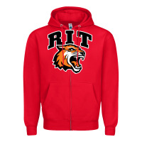 Red tiger Zipper Hoodie - linhVisuals