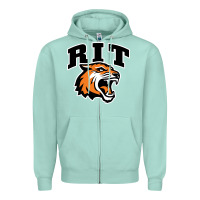 Seafoam tiger Zipper Hoodie - linhVisuals