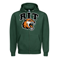 Sports Green tiger Zipper Hoodie - linhVisuals