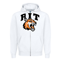 White tiger Zipper Hoodie - linhVisuals