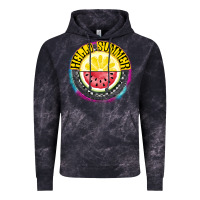 Cloud Black Hello Summer Vintage Hoodie - CowhideDigitalArt