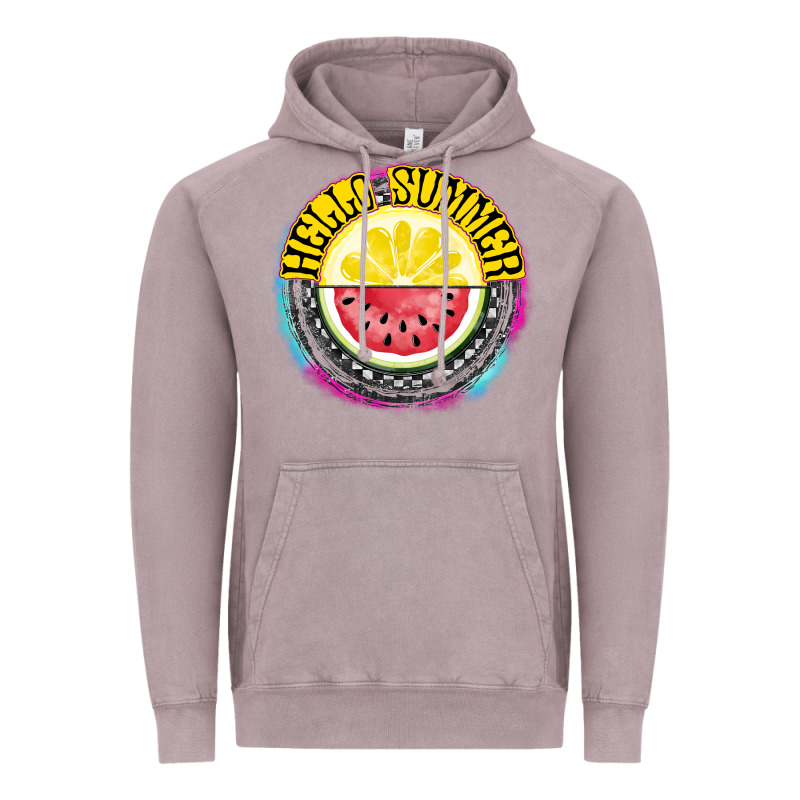 Hello Summer Vintage Hoodie by CowhideDigitalArt | Teevron