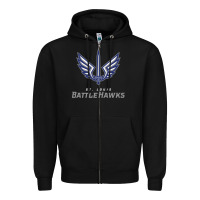 Black suitable-st-battlehawks-worn Zipper Hoodie - linhVisuals