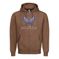 Chestnut suitable-st-battlehawks-worn Zipper Hoodie - linhVisuals