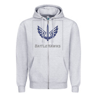 Heather Grey suitable-st-battlehawks-worn Zipper Hoodie - linhVisuals