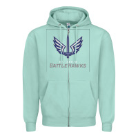 Seafoam suitable-st-battlehawks-worn Zipper Hoodie - linhVisuals