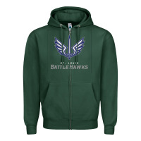 Sports Green suitable-st-battlehawks-worn Zipper Hoodie - linhVisuals