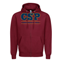 Burgundy CSP, concordia university st paul, apparel Zipper Hoodie - linhVisuals