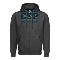 Charcoal Heather CSP, concordia university st paul, apparel Zipper Hoodie - linhVisuals