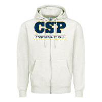 Oatmeal Heather CSP, concordia university st paul, apparel Zipper Hoodie - linhVisuals