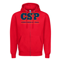 Red CSP, concordia university st paul, apparel Zipper Hoodie - linhVisuals