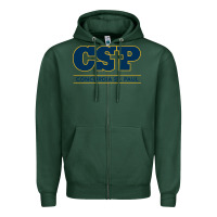 Sports Green CSP, concordia university st paul, apparel Zipper Hoodie - linhVisuals