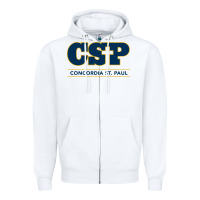 White CSP, concordia university st paul, apparel Zipper Hoodie - linhVisuals