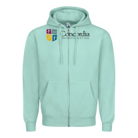Seafoam Concordia University, St. Paul, apparel Zipper Hoodie - linhVisuals