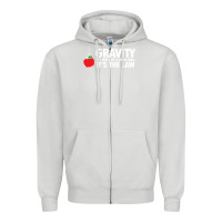 Dove Grey gravity, it's not just a good idea Zipper Hoodie - linhVisuals