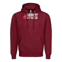 Burgundy gravity, it's not just a good idea Zipper Hoodie - linhVisuals