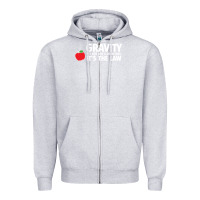 Heather Grey gravity, it's not just a good idea Zipper Hoodie - linhVisuals
