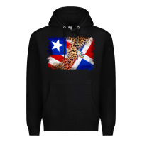 Black puerto rico and dominican republic flag Premium Hoodie - Artiststas
