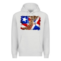 Dove Grey puerto rico and dominican republic flag Premium Hoodie - Artiststas