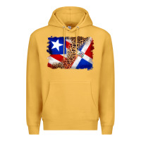 Mustard puerto rico and dominican republic flag Premium Hoodie - Artiststas