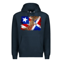 Navy puerto rico and dominican republic flag Premium Hoodie - Artiststas
