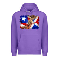 Purple puerto rico and dominican republic flag Premium Hoodie - Artiststas
