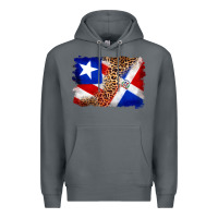 Rock puerto rico and dominican republic flag Premium Hoodie - Artiststas