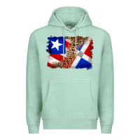 Seafoam puerto rico and dominican republic flag Premium Hoodie - Artiststas