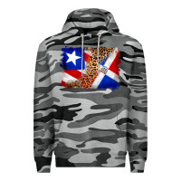 Slate Camo puerto rico and dominican republic flag Premium Hoodie - Artiststas