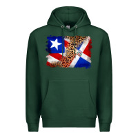 Sports Green puerto rico and dominican republic flag Premium Hoodie - Artiststas