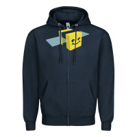 Navy Bee Swarm Simulator Zipper Hoodie - linhVisuals