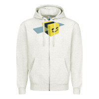 Oatmeal Heather Bee Swarm Simulator Zipper Hoodie - linhVisuals