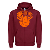 Burgundy bingbong ny Zipper Hoodie - linhVisuals