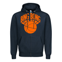 Navy bingbong ny Zipper Hoodie - linhVisuals