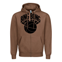 Chestnut black bing bong Zipper Hoodie - linhVisuals