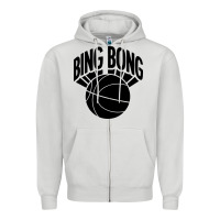 Dove Grey black bing bong Zipper Hoodie - linhVisuals